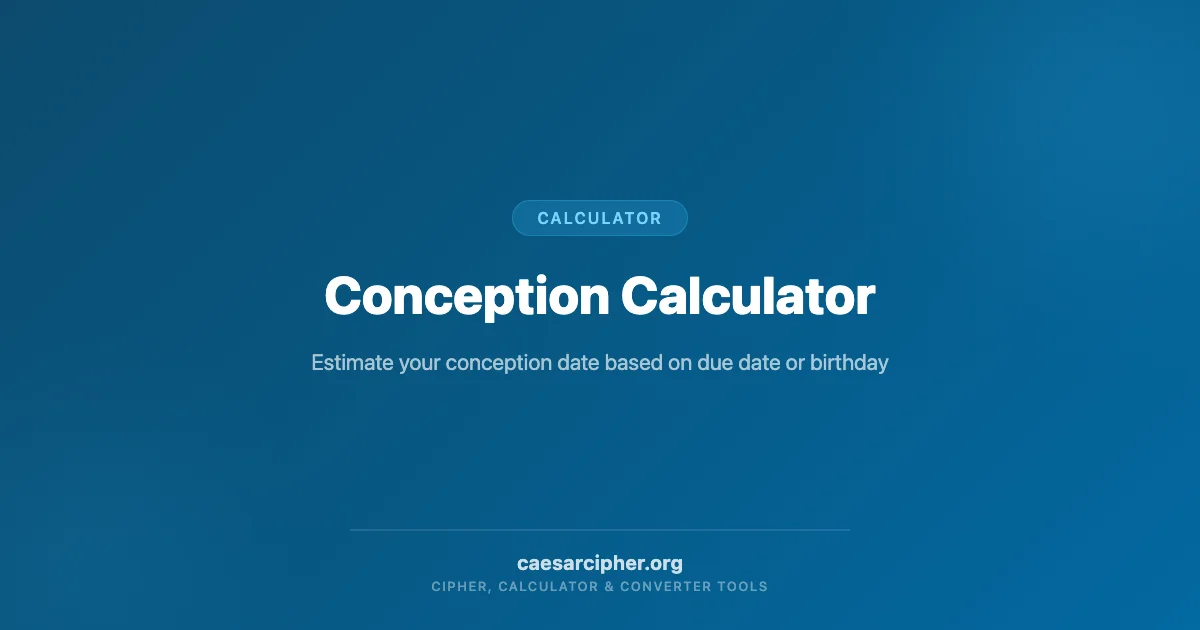 Conception Calculator — Fertile Window & Ovulation Predictor | Caesar ...