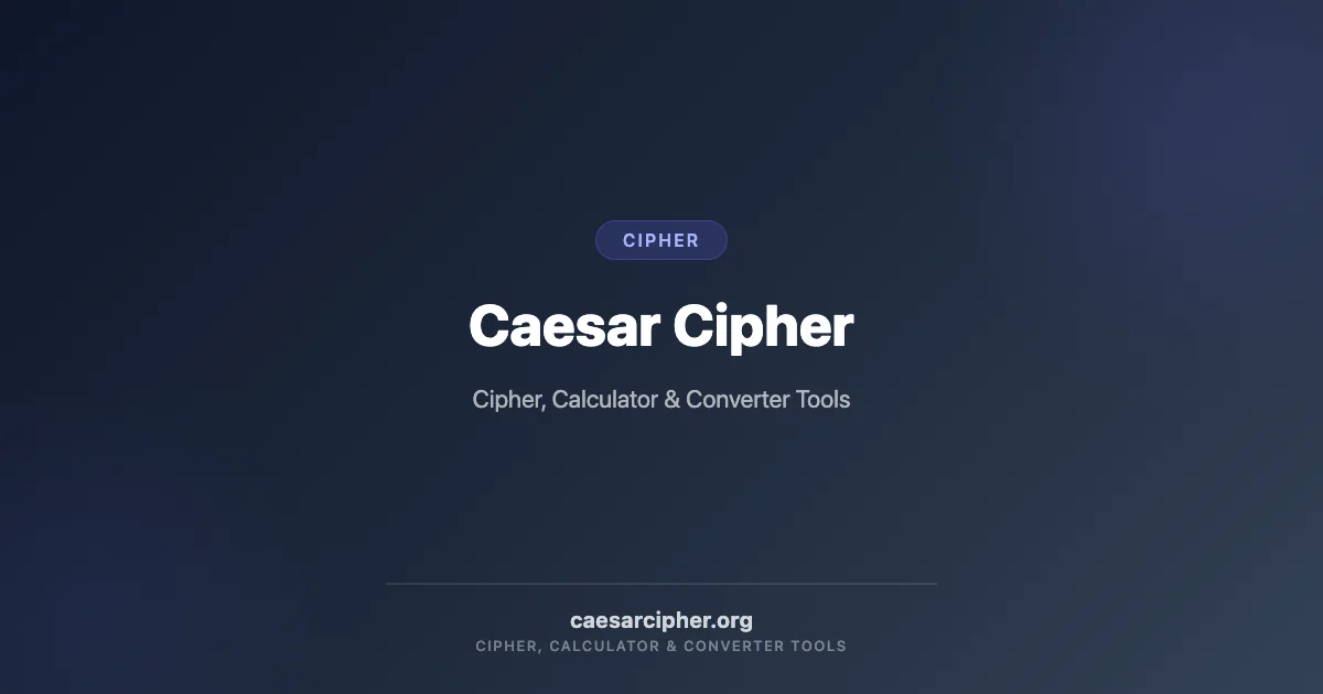 Outils de chiffrement classique et guides de cryptographie | Caesar Cipher